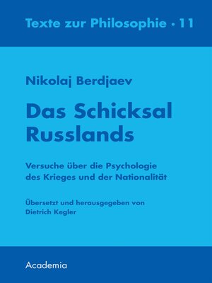 cover image of Das Schicksal Russlands